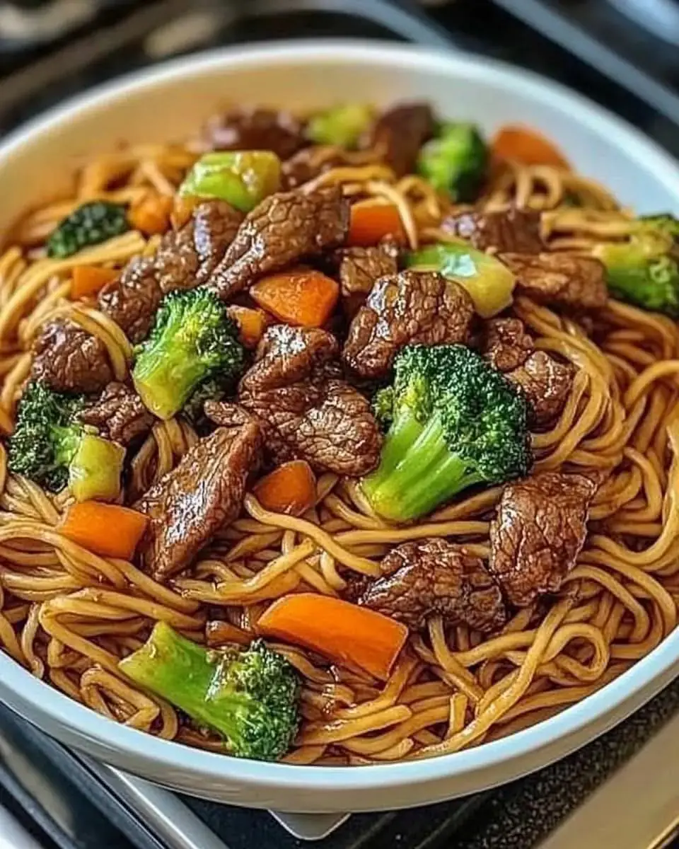 Beef Broccoli with Noodles