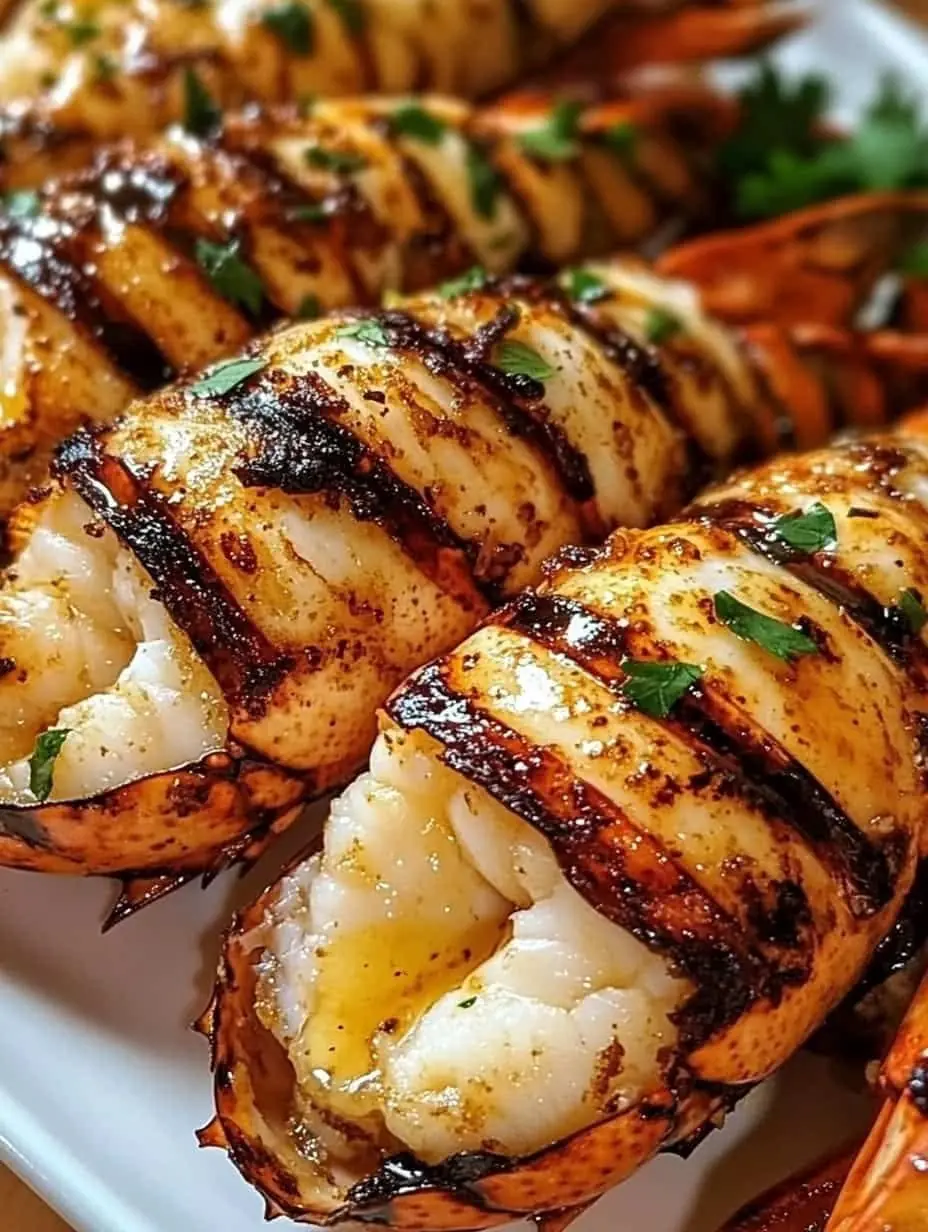 Grilled Lobster Tails with Garlic Butter