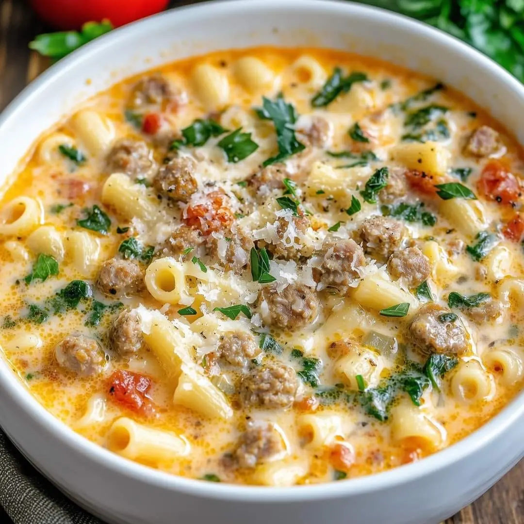 Creamy Italian Sausage and Spinach Soup