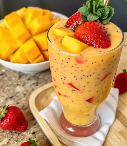 Tropical Strawberry Mango Smoothie