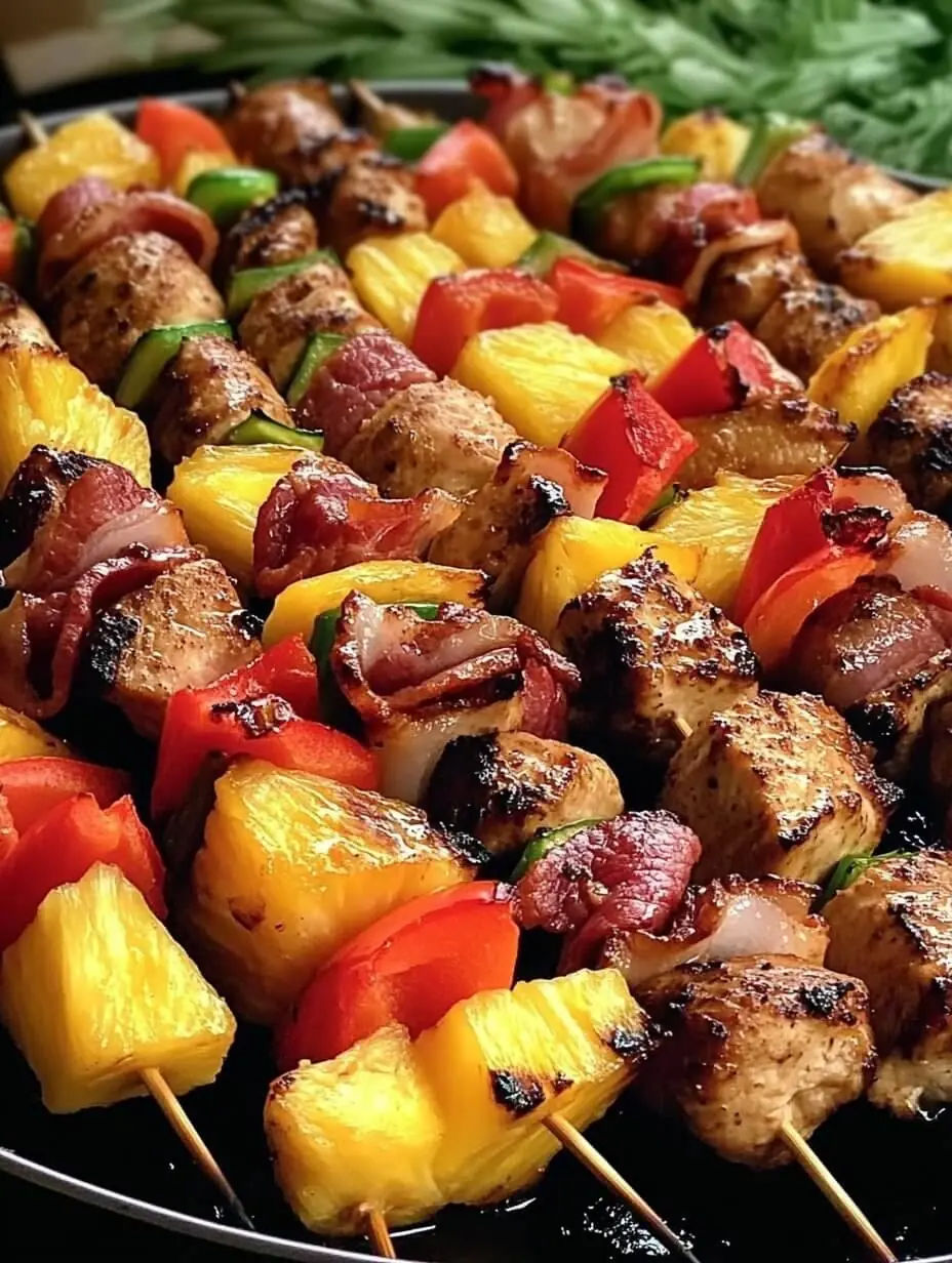 Chicken, Bacon, Pineapple Kebabs 😋😋