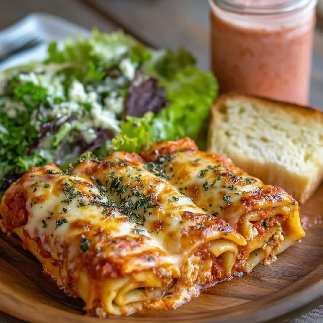Lasagna Rolls Dinner Plate