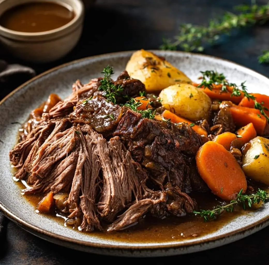 Slow-Cooked Tender Pot Roast with Homemade Gravy