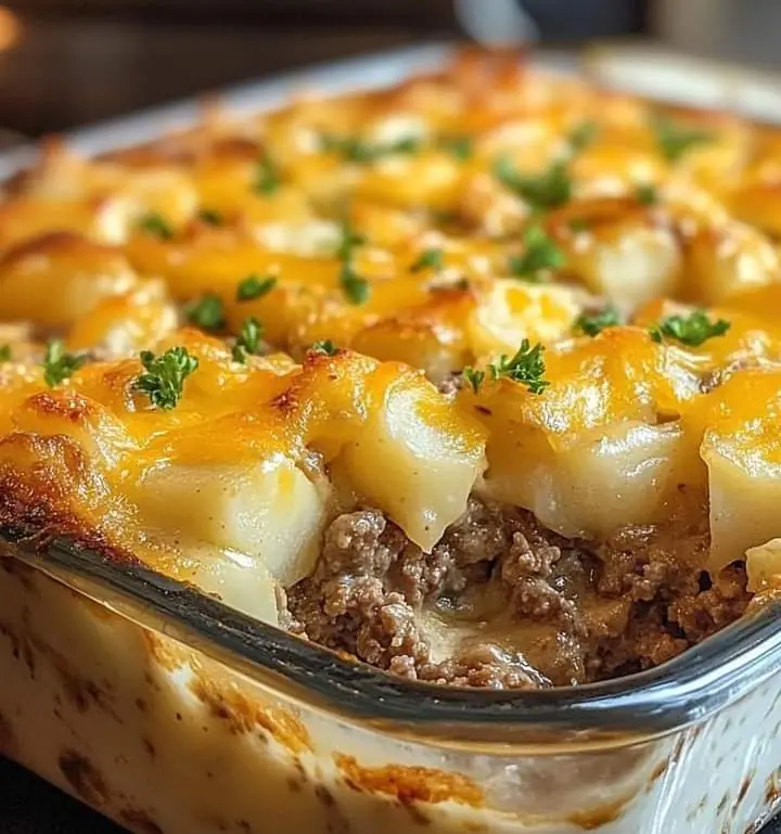 Loaded Potato & Meatloaf Casserole