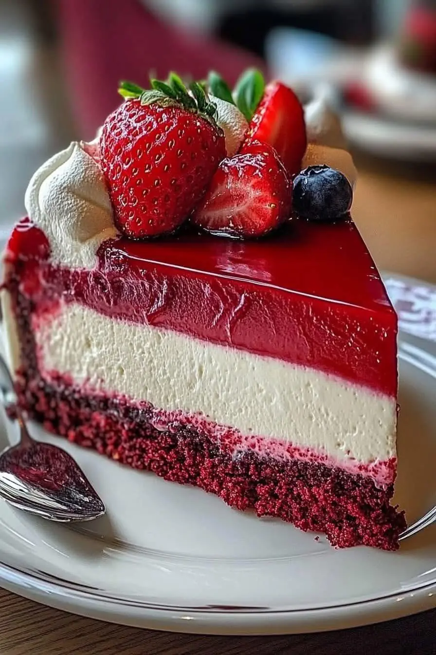 Red Velvet Strawberry Cheesecake 🥰🥰