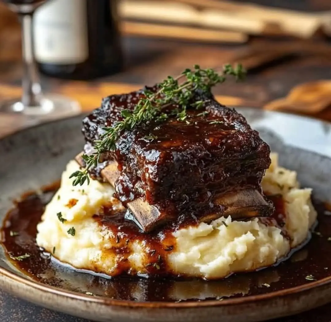 Braised Short Ribs with Mashed Potatoes