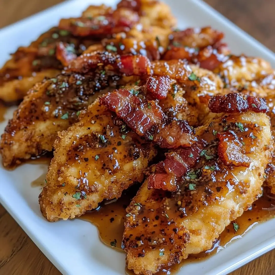 Maple Glazed Chicken with Crispy Bacon