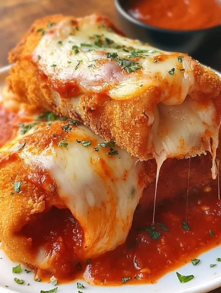 Crispy Chicken Parmesan Rolls