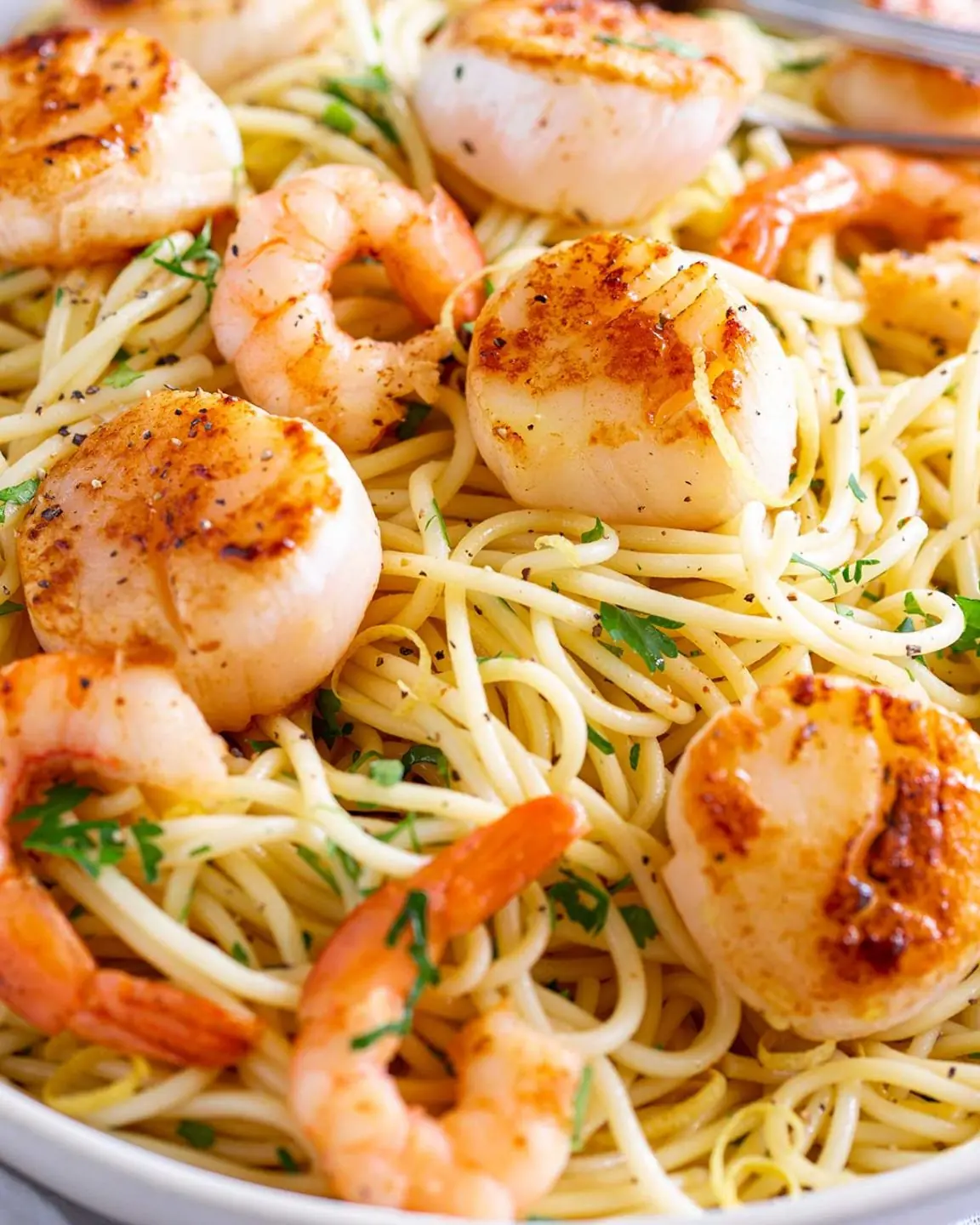 Seafood Pasta with Shrimp and Scallops