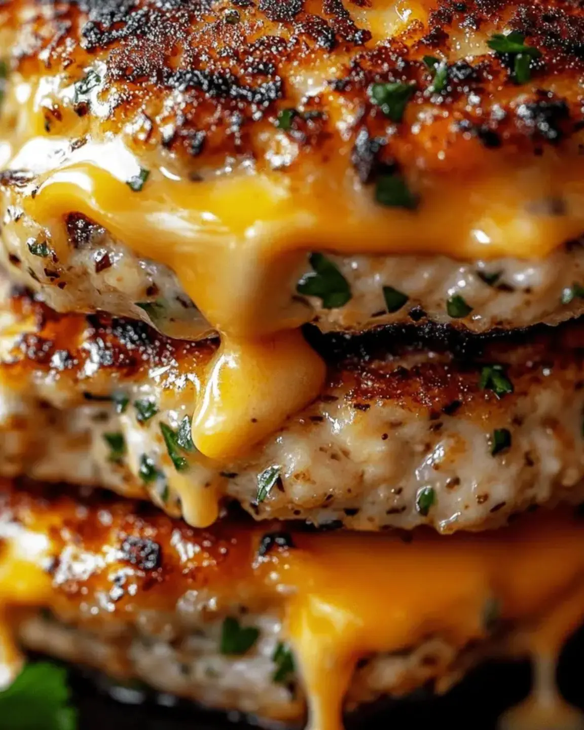 Cheddar Ranch Chicken Burgers