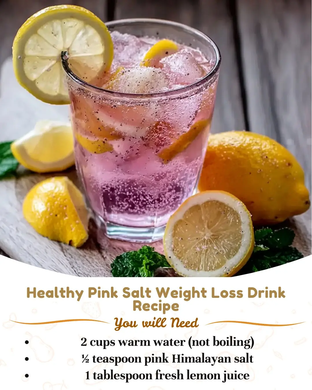 Healthy Pink Salt Weight Loss Drink Recipe
