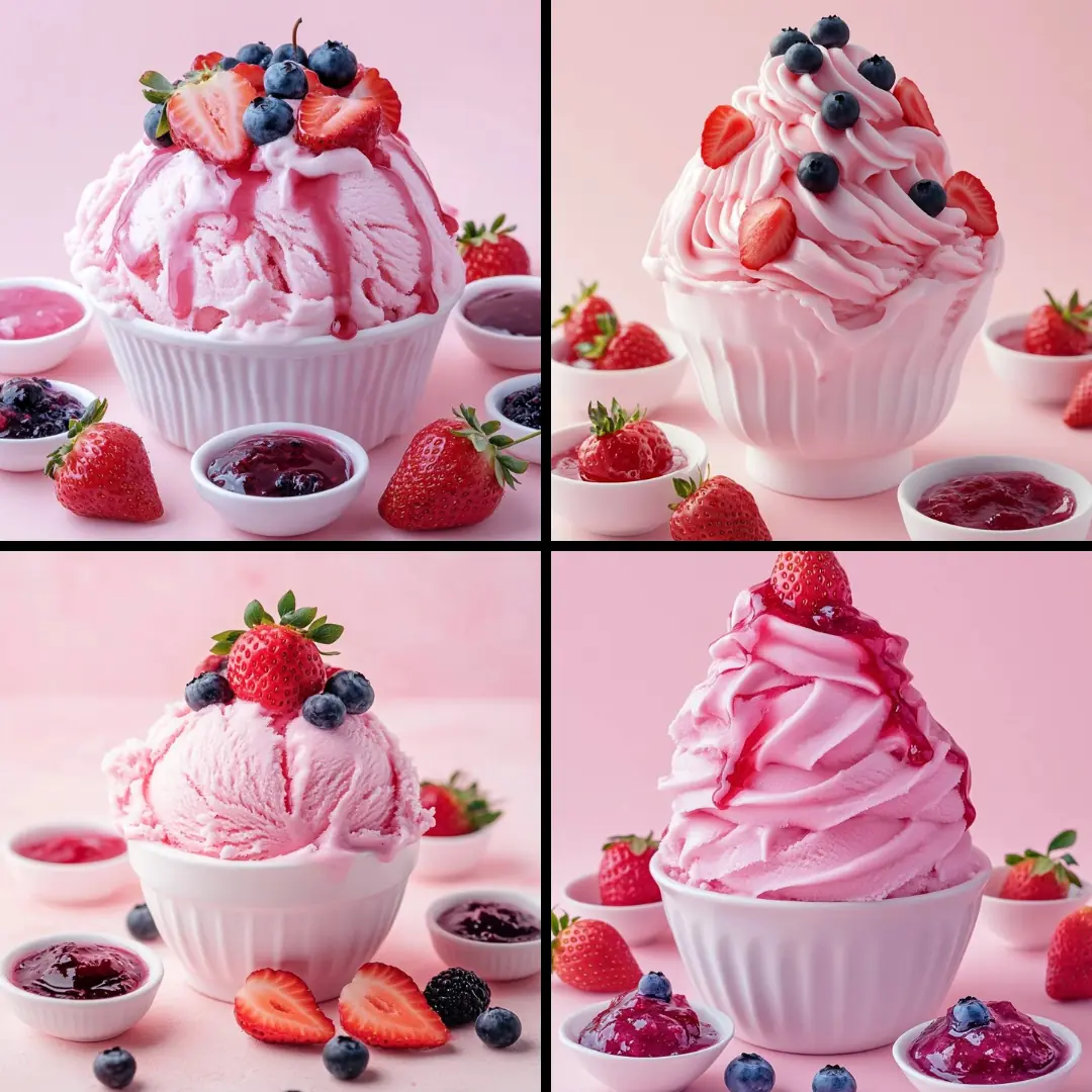 Homemade Strawberry Vanilla Bean Ice Cream