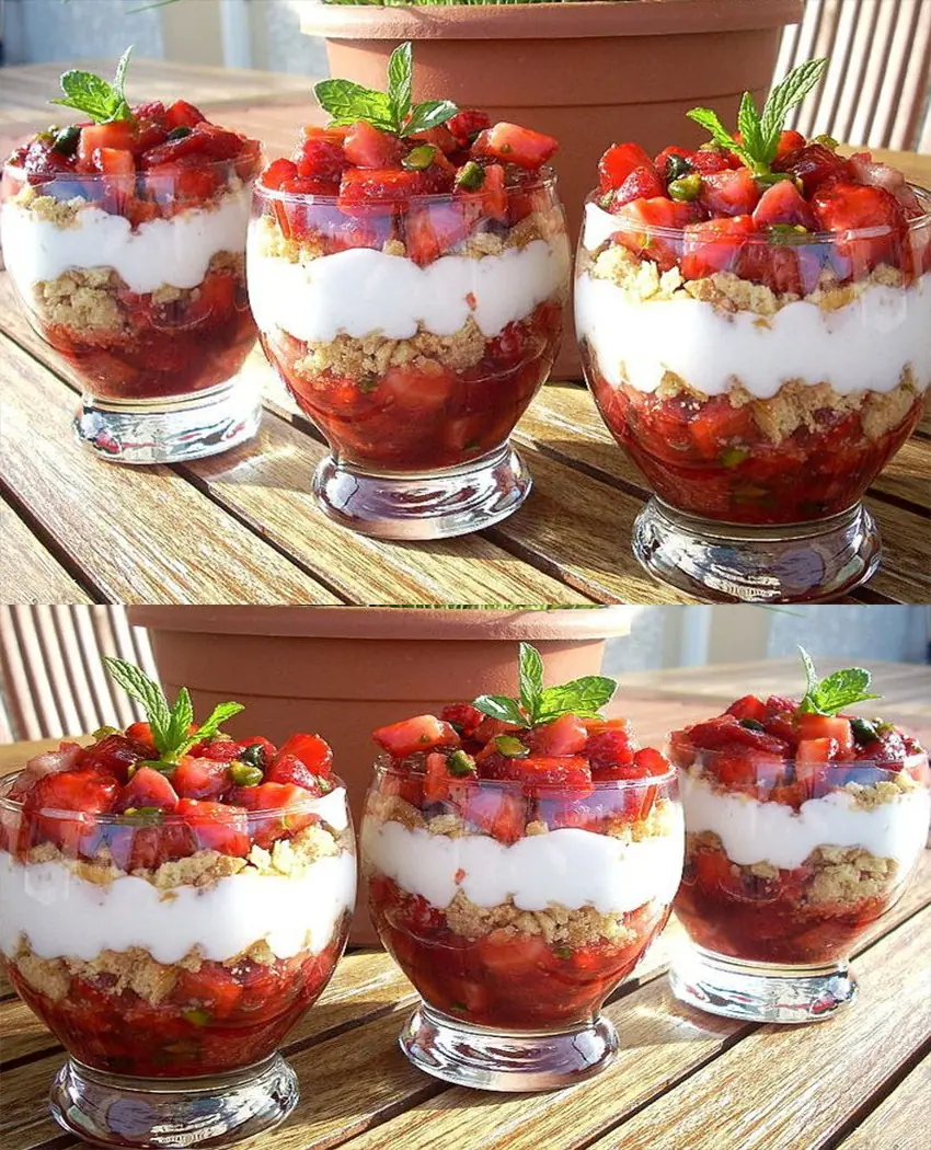 Strawberry, Pistachio & Shortbread Tartare
