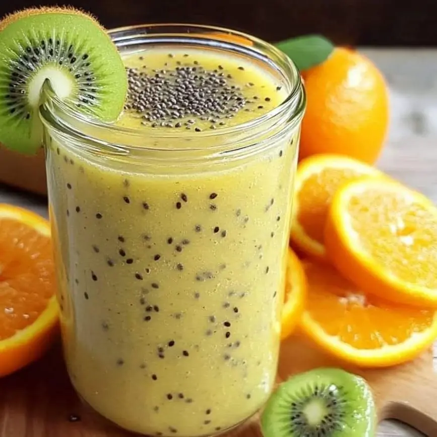 Kiwi, Banana, Orange & Chia Smoothie