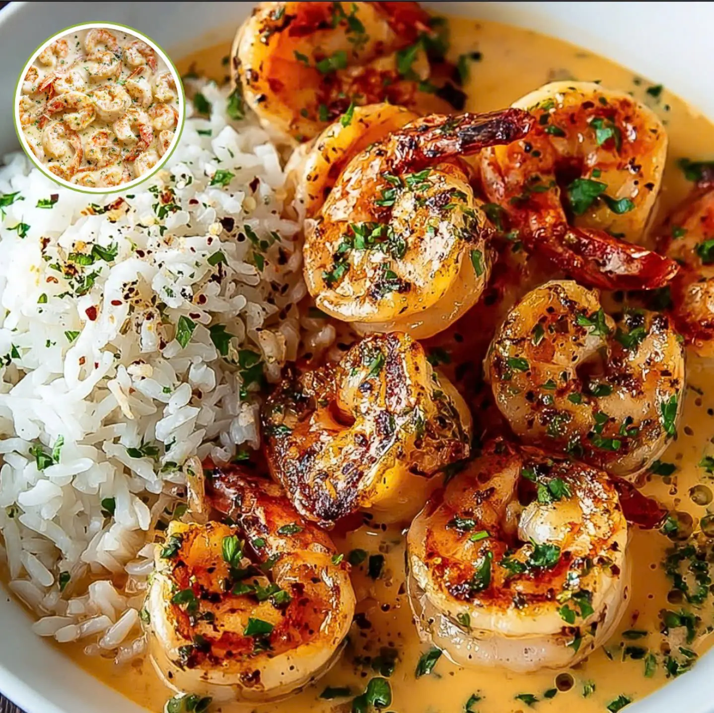 Next-Level Creamy Garlic Butter Shrimp with Rice