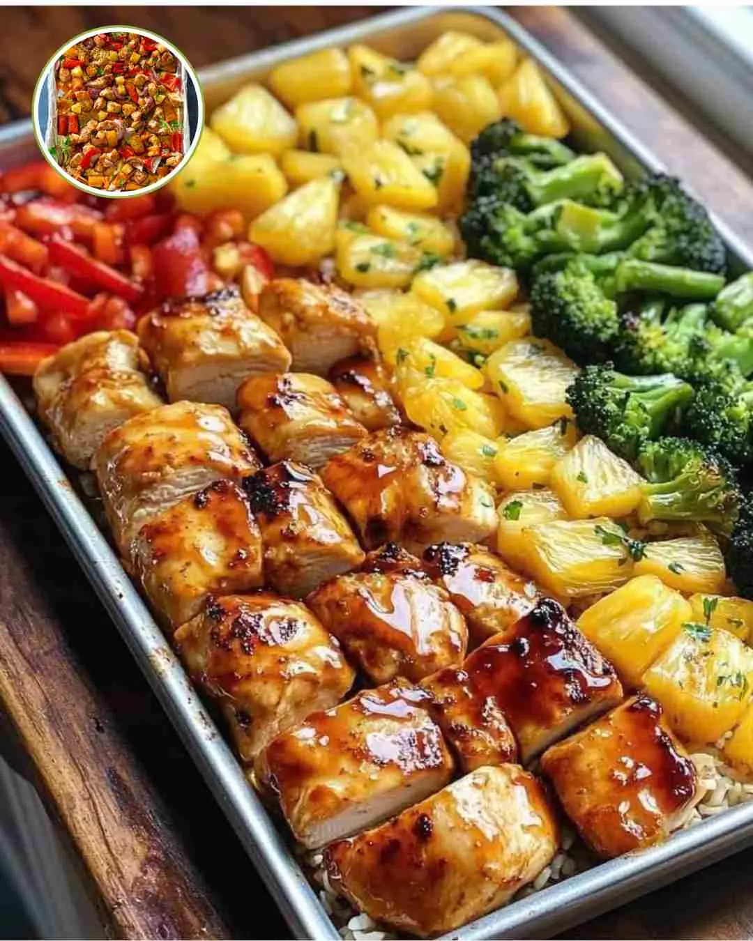Hawaiian Chicken Sheet Pan Dinner