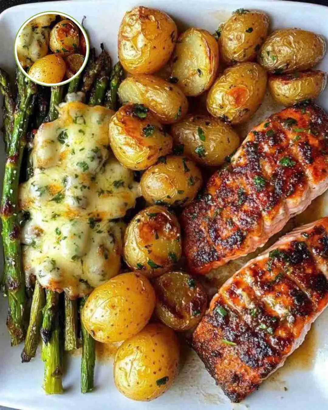 Baked Salmon with Potatoes and Asparagus – A Perfect One-Pan Meal