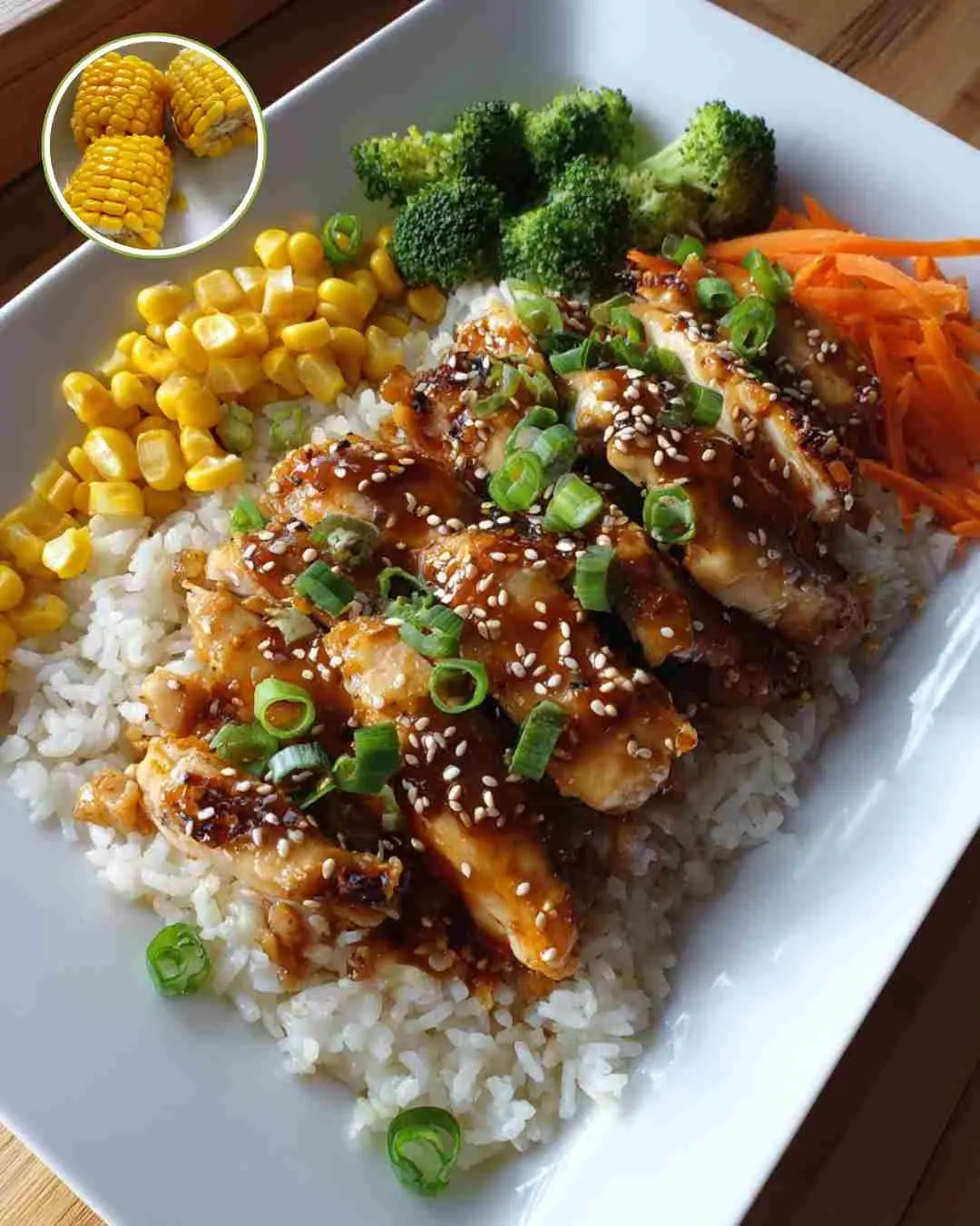 Loaded Teriyaki Chicken Rice Bowl with Veggies