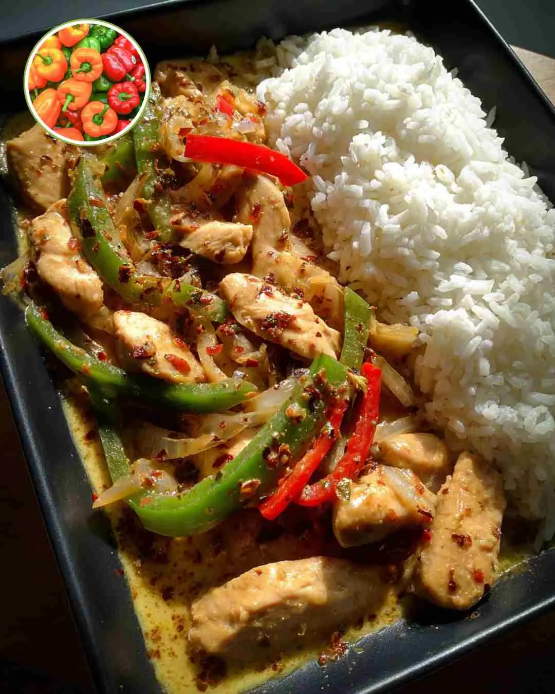 Creamy Chicken Pepper Curry with Rice: A Flavorful Twist on a Classic