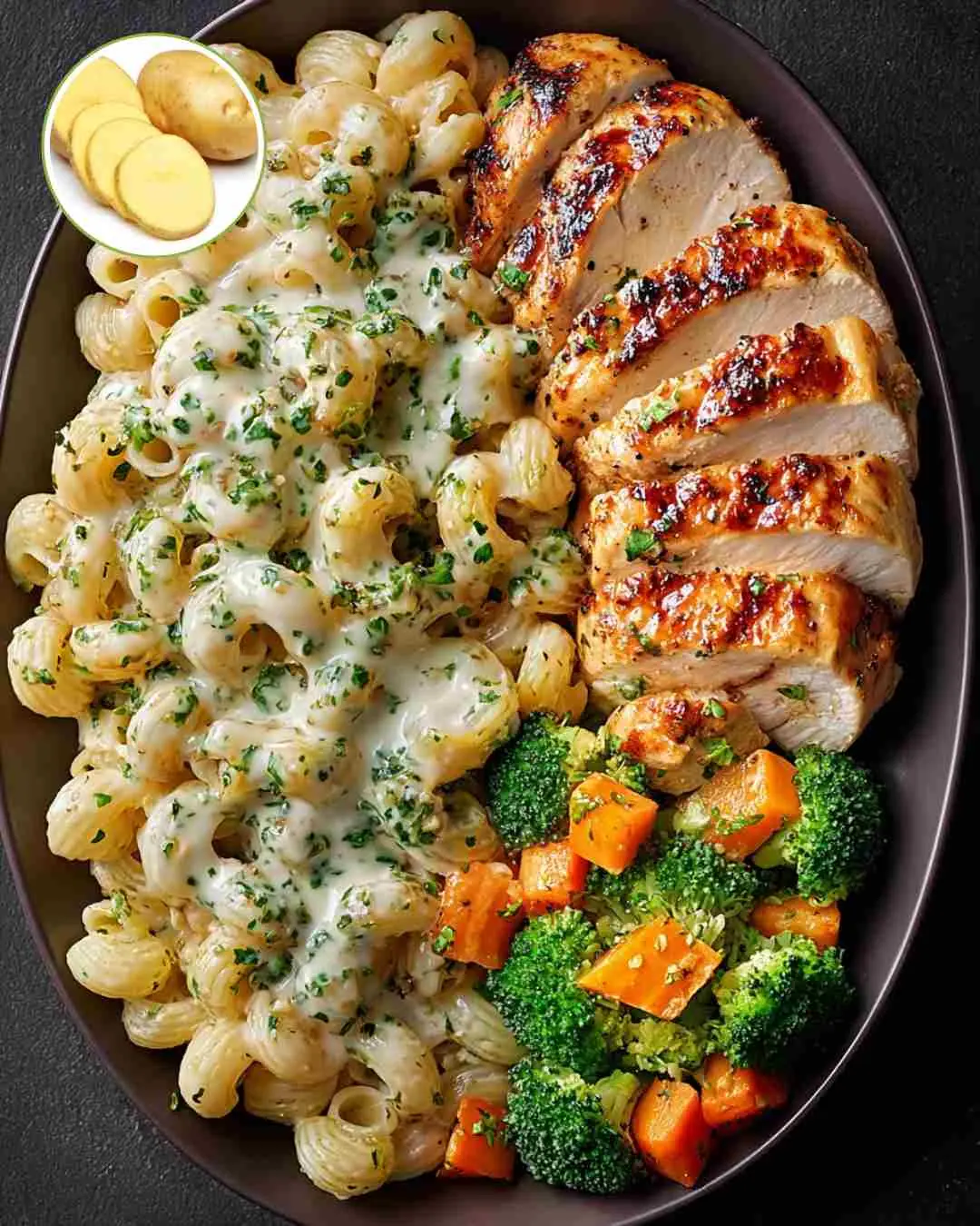Ultimate Creamy Pasta with Grilled Chicken and Vegetables