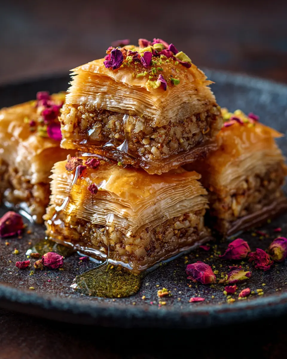 Cashew Rosewater Baklava Bites