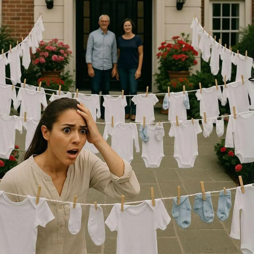 Before she could finish, the creaking gate announced someone’s arrival.My husband appeared, suitcase in hand, his face paling as he saw me standing there