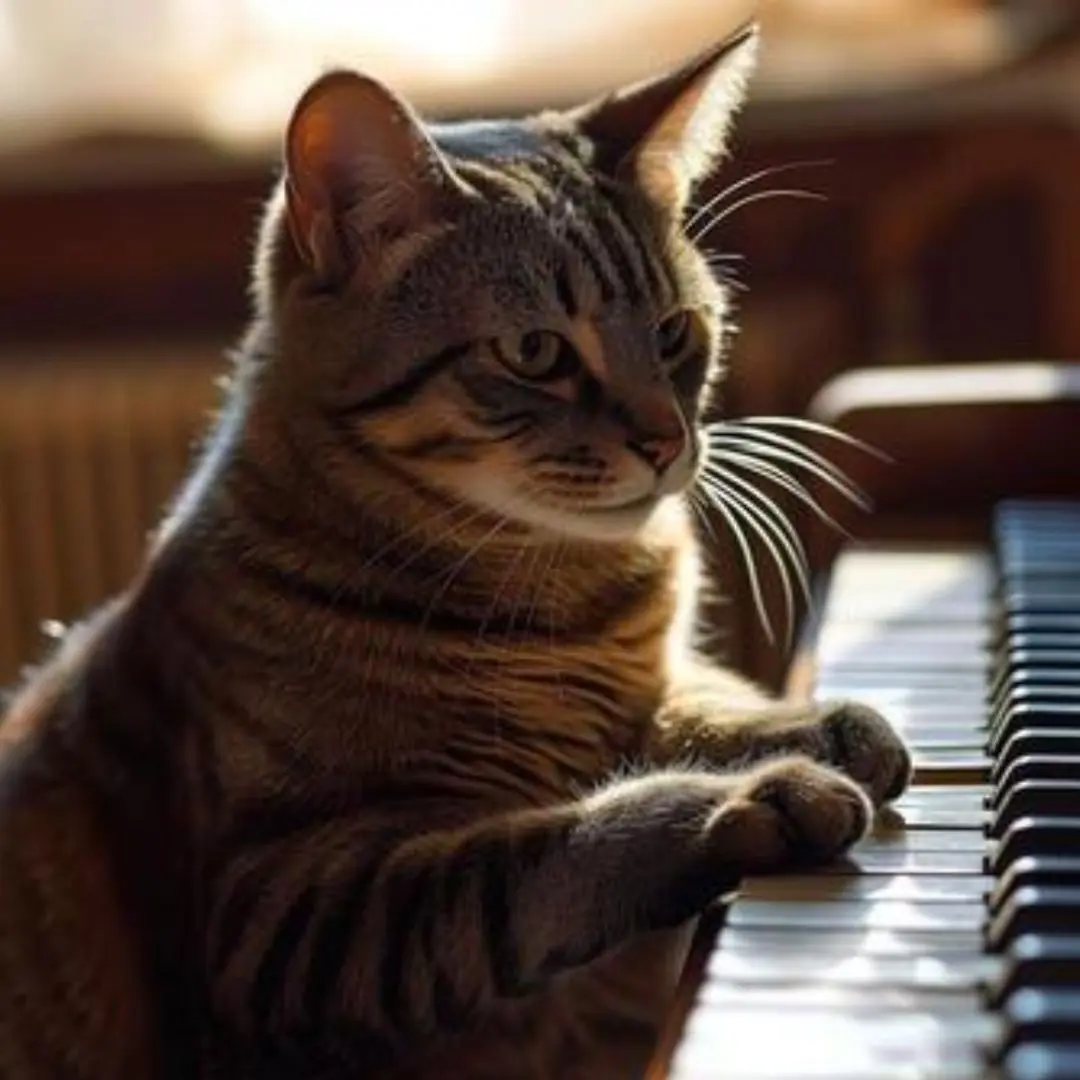 Whiskers and the Old Piano