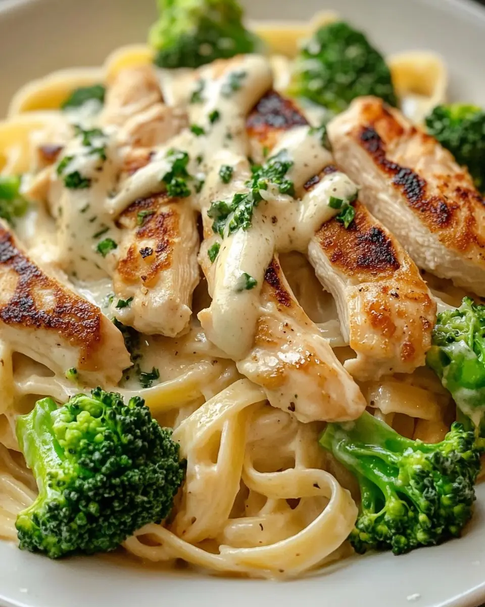 Creamy Chicken Alfredo with Broccoli