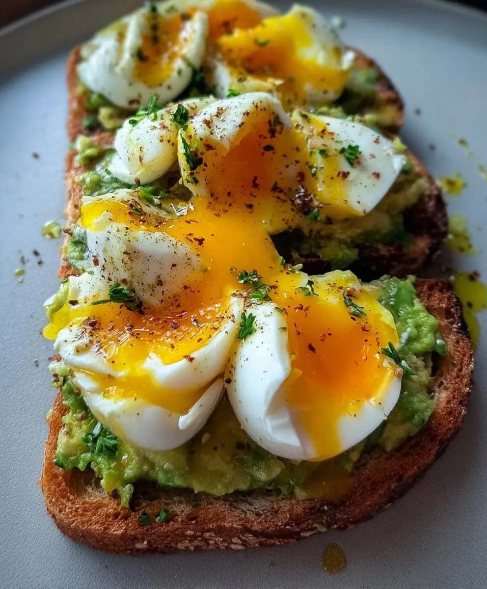 Creamy Avocado Toast with Soft-Boiled Eggs