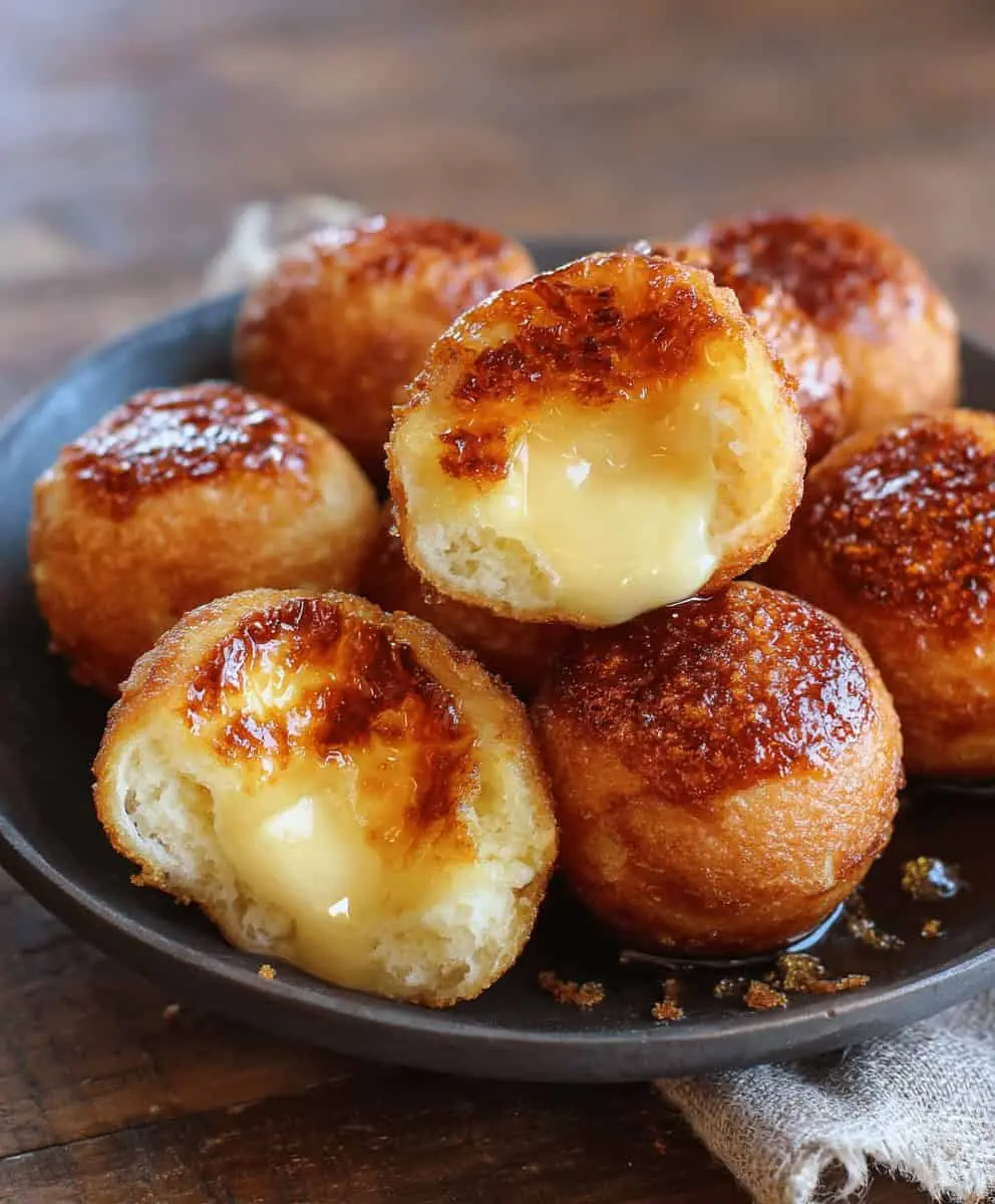 Crème Brûlée Donut Holes – The Perfect Bite-Sized Dessert with a Crackly Sugar Shell