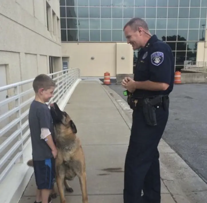 The little boy clung to my k9 partner then he told me something that broke my heart